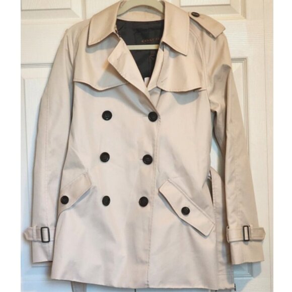 COACH Solid Short Trench Coat, Women's Size M (new) - Picture 1 of 9
